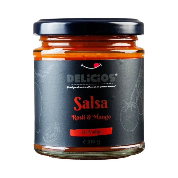 Salsa de Roșii & Mango cu Vodka, Salsa Exotică Pasteurizată Fără Conservanți 350g